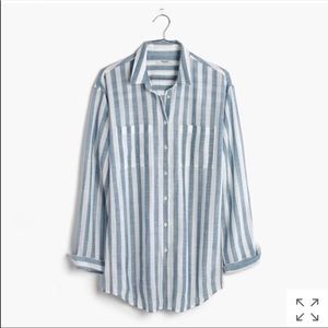 Madewell Oversized Button Down Shirt Major Stripe
